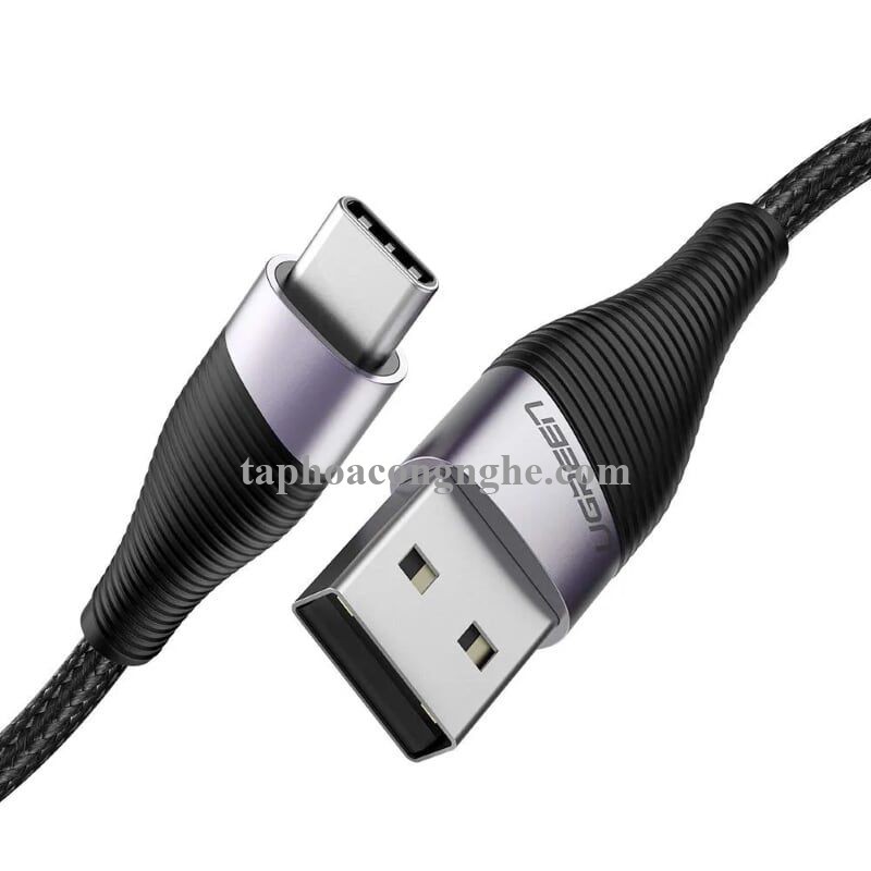 Ugreen 60204 0.5 Màu Xám Cáp USB-A sang Type C sạc nhanh ED022 30060204